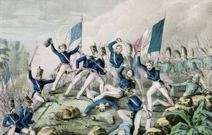 Bestorming van de Hoogten van Cerro Gordo, 1847 door Nathaniel Currier