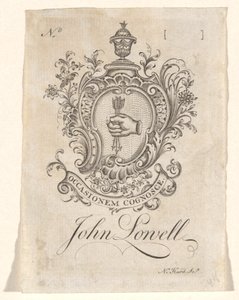 Boekplaat van John Lowell door Nathaniel Hurd