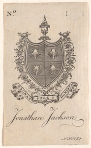 Boekplaat van Jonathan Jackson door Nathaniel Hurd