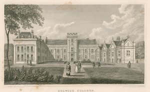 Dulwich College, Londen door Nathaniel Whittock