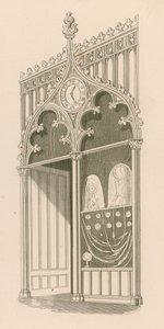 Winkelpui ontwerp in de versierde of floride gotische stijl door Nathaniel Whittock