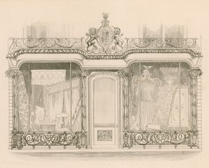 Winkelpui voor Messrs Saunders en Woodley, Stoffeerders, Regent Street, Londen door Nathaniel Whittock