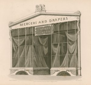 Winkelpui voor Messrs Turner en Clark, Mercers en Drapers, Coventry Street, Londen door Nathaniel Whittock