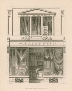 Winkelpui voor W H Ablett, Outfitting Warehouse, Cornhill, Londen door Nathaniel Whittock