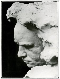Profielgezicht van Ludwig van Beethoven (1770-1827), detail van een bronzen buste