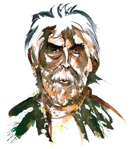 Sir Harrison Birtwistle - kleurenkarikatuur