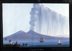 Napels: Vesuvius uitbarstend, 26 oktober 1822
