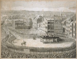 Executie van de rebellenleiders in 1745, Tower Hill, Londen, 18e eeuw