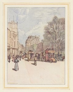 Piccadilly kijkend naar het oosten door Nelson Dawson