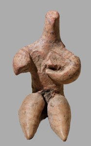 Beschilderd kleifiguurtje van een vrouw, Syrië, ca. 5000 v.Chr.