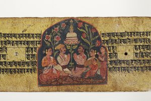 Aanbidding van een stupa, 1659 door Nepalese School