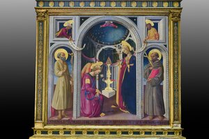 Annunciatie tussen Heiligen Franciscus en Hiëronymus