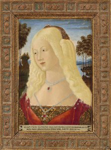 Portret van een dame door Neroccio de Landi