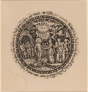Triomferende Christus met Profeten en Heiligen door Netherlandish 16th Century