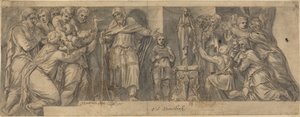 Scène uit de Oude Geschiedenis door Netherlandish 16th Century after Polidoro da Caravaggio