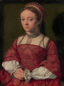Portret van een jonge vrouw door Netherlandish Painter