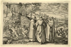 Allegorie van de Nederlaag van de Hertog van Alva bij Brielle door Netherlandish School