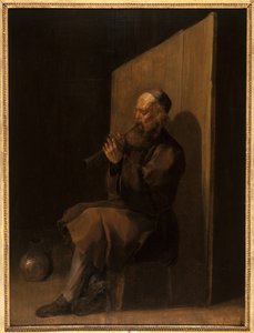 Oude fluitspeler