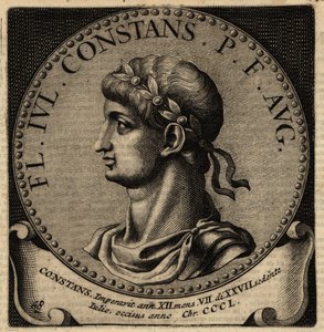 Portret van Romeinse keizer Constans I