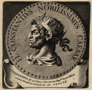 Portret van Romeinse keizer Constantius II door Netherlandish School