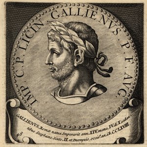 Portret van Romeinse keizer Gallienus door Netherlandish School