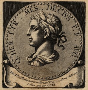 Portret van Romeinse keizer Herennius Etruscus door Netherlandish School