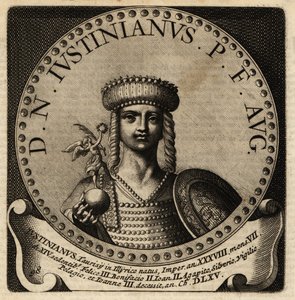 Portret van Romeinse keizer Justinianus I