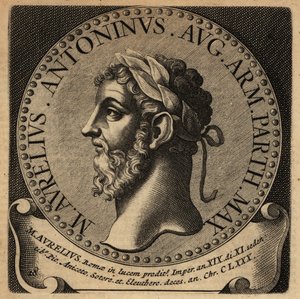 Portret van Romeinse keizer Marcus Aurelius door Netherlandish School