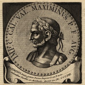 Portret van Romeinse keizer Maximinus II door Netherlandish School
