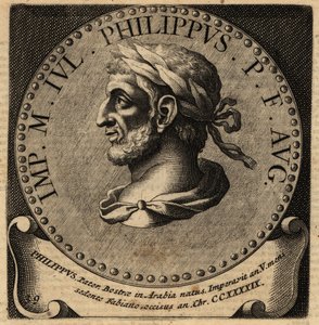 Portret van Romeinse keizer Philippus de Arabier door Netherlandish School
