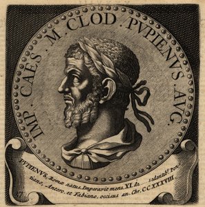 Portret van Romeinse keizer Pupienus door Netherlandish School