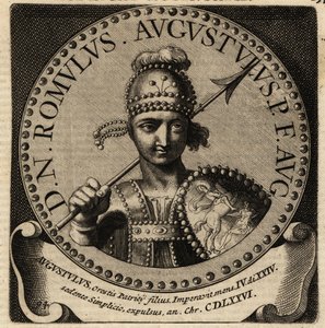 Portret van Romeinse keizer Romulus Augustulus