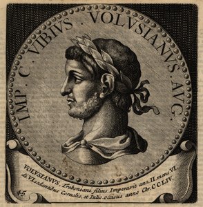 Portret van Romeinse keizer Volusianus door Netherlandish School