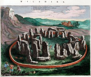 Uitzicht op Stonehenge door Netherlandish School