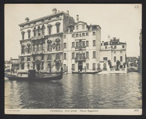 Exterieur van het Palazzo Guggenheim te Venetië door Neue Photographische Gesellschaft