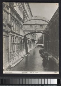 Ponte dei Sospiri te Venetië door Neue Photographische Gesellschaft