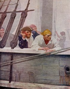 Illustratie voor Kidnapped door Robert Louis Stevenson door Newell Convers (after) Wyeth