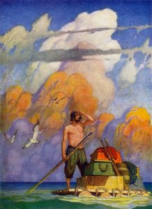 Illustratie voor Robinson Crusoe