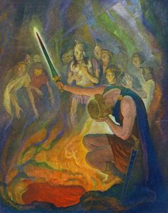 Odysseus in het land van de doden door Newell Convers Wyeth