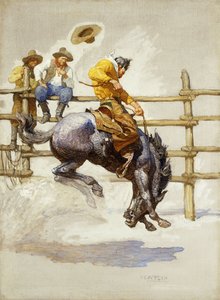 De bokkende bronco door Newell Convers Wyeth