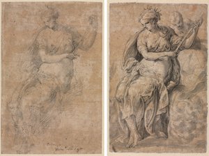 Allegorisch figuur (recto en verso)