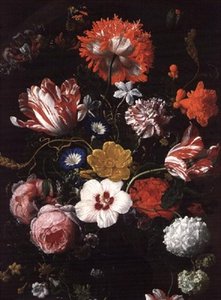 Stilleven met bloemen door Nicholaes van Verendael