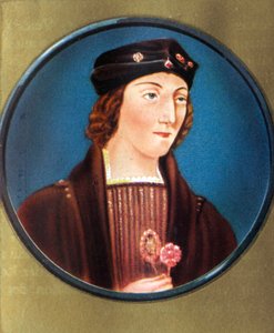 Henry VII Portret van door Nicholas (after) Hilliard