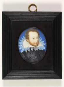Een heer genaamd de Graaf van Essex door Nicholas (school of) Hilliard