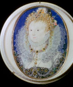 Hedendaags miniatuurportret van Elizabeth I van Engeland
