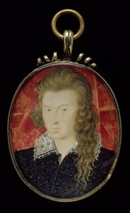 No.3856 Henry Wriothesley, 3e Graaf van Southampton (1573-1624), c.1594 door Nicholas Hilliard