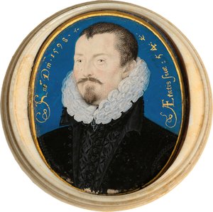 Portret van Sir Thomas Bodley 1545-1613, 1598 door Nicholas Hilliard