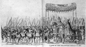 De intocht van paus Clemens VII en keizer Karel V in Bologna op 24 februari 1530, plaat 27