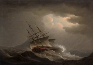 Een Fregat in een Offshore Storm