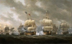 De Slag bij Quiberon Bay, 20 november 1759 door Nicholas Pocock